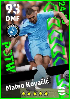 Mateo Kovacic eFootball 2026 player card — 93 OVR DMF