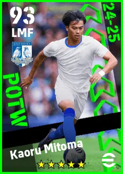 Kaoru Mitoma eFootball 2026 player card — 93 OVR LMF