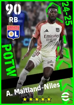 A. Maitland-Niles eFootball 2026 player card — 90 OVR RB
