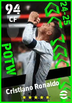 Cristiano Ronaldo eFootball 2026 player card — 94 OVR CF