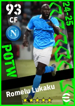 Romelu Lukaku eFootball 2026 player card — 93 OVR CF