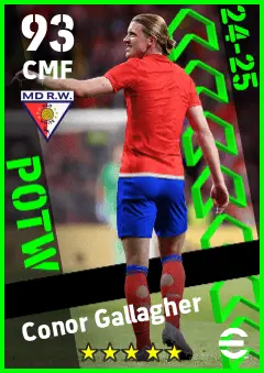 Conor Gallagher eFootball 2026 player card — 93 OVR CMF