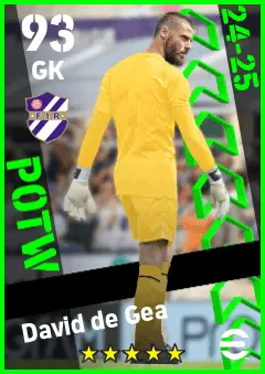 David de Gea eFootball 2026 player card — 93 OVR GK
