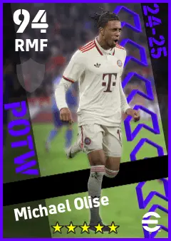 Michael Olise eFootball 2026 player card — 94 OVR RMF