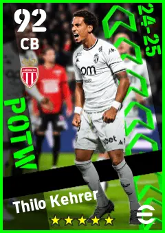 Thilo Kehrer eFootball 2026 player card — 92 OVR CB