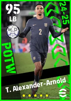 T. Alexander-Arnold eFootball 2026 player card — 95 OVR LB
