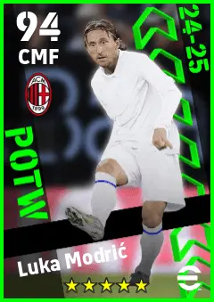 Luka Modric eFootball 2026 player card — 94 OVR CMF