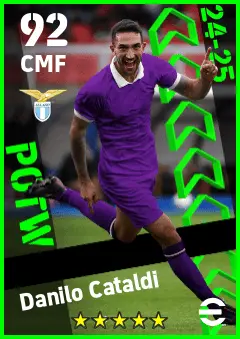 Danilo Cataldi eFootball 2026 player card — 92 OVR CMF