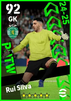 Rui Silva eFootball 2026 player card — 92 OVR GK