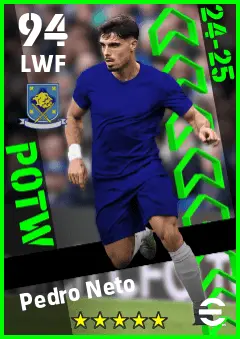 Pedro Neto eFootball 2026 player card — 94 OVR LWF
