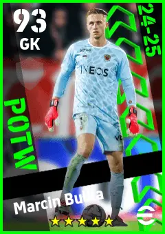 Marcin Bulka eFootball 2026 player card — 93 OVR GK
