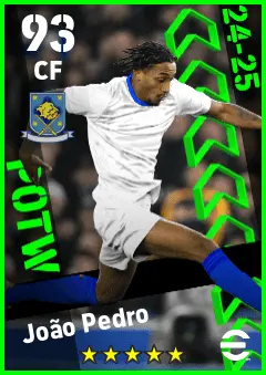 Joao Pedro eFootball 2026 player card — 93 OVR CF