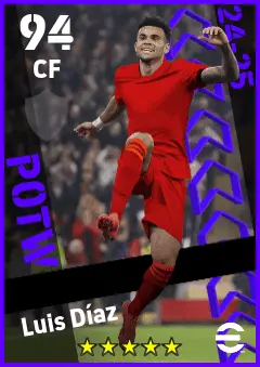 Luis Diaz eFootball 2026 player card — 94 OVR CF