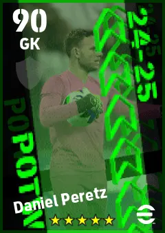 Daniel Peretz eFootball 2026 player card — 90 OVR GK