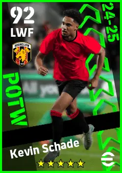 Kevin Schade eFootball 2026 player card — 92 OVR LWF