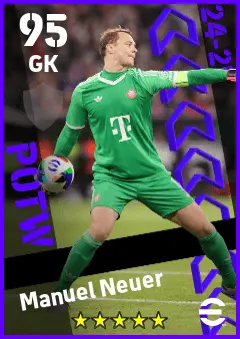 Manuel Neuer eFootball 2026 player card — 95 OVR GK