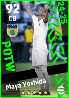 Maya Yoshida eFootball 2026 player card — 92 OVR CB