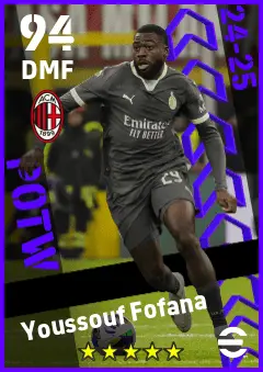 Youssouf Fofana eFootball 2026 player card — 94 OVR DMF