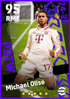 Michael Olise eFootball 2026 player card — 95 OVR RMF