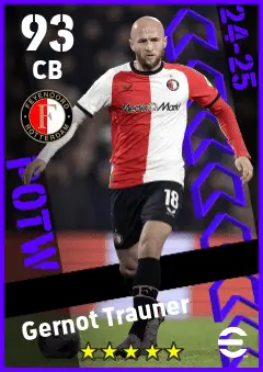 Gernot Trauner eFootball 2026 player card — 93 OVR CB