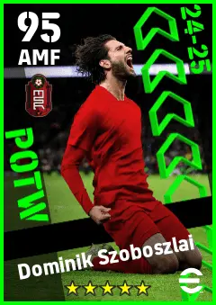Dominik Szoboszlai eFootball 2026 player card — 95 OVR AMF