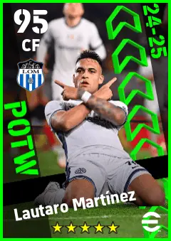 Lautaro Martinez eFootball 2026 player card — 95 OVR CF