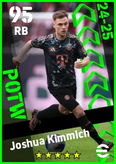 Joshua Kimmich eFootball 2026 player card — 95 OVR RB
