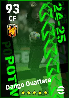 Dango Ouattara eFootball 2026 player card — 93 OVR CF