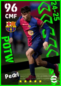 Pedri eFootball 2026 player card — 96 OVR CMF