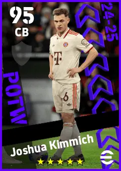 Joshua Kimmich eFootball 2026 player card — 95 OVR CB