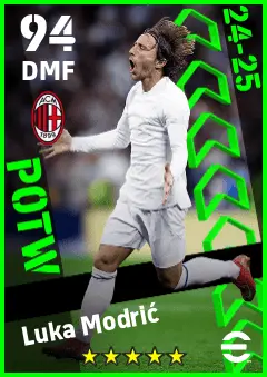 Luka Modric eFootball 2026 player card — 94 OVR DMF