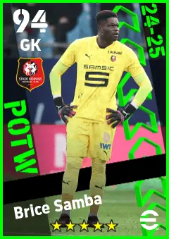 Brice Samba eFootball 2026 player card — 94 OVR GK