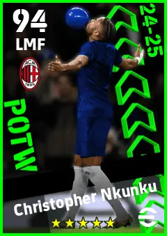 Christopher Nkunku eFootball 2026 player card — 94 OVR LMF