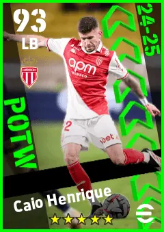 Caio Henrique eFootball 2026 player card — 93 OVR LB