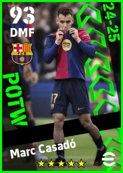 Marc Casado eFootball 2026 player card — 93 OVR DMF