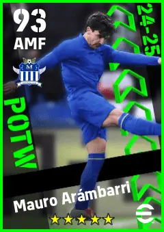 Mauro Arambarri eFootball 2026 player card — 93 OVR AMF