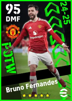 Bruno Fernandes eFootball 2026 player card — 95 OVR DMF