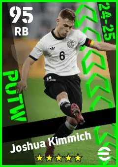 Joshua Kimmich eFootball 2026 player card — 95 OVR RB