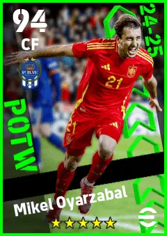Mikel Oyarzabal eFootball 2026 player card — 94 OVR CF
