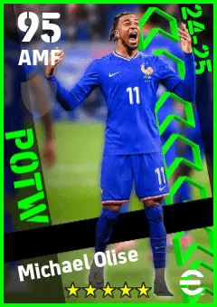 Michael Olise eFootball 2026 player card — 95 OVR AMF