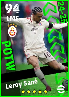 Leroy Sane eFootball 2026 player card — 94 OVR LMF