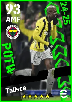 Talisca eFootball 2026 player card — 93 OVR AMF