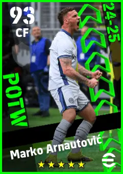 Marko Arnautovic eFootball 2026 player card — 93 OVR CF