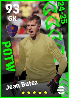 Jean Butez eFootball 2026 player card — 93 OVR GK