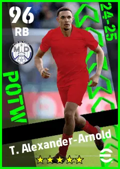 T. Alexander-Arnold eFootball 2026 player card — 96 OVR RB