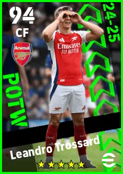Leandro Trossard eFootball 2026 player card — 94 OVR CF