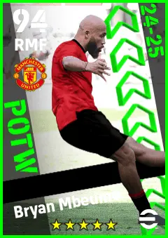 Bryan Mbeumo eFootball 2026 player card — 94 OVR RMF
