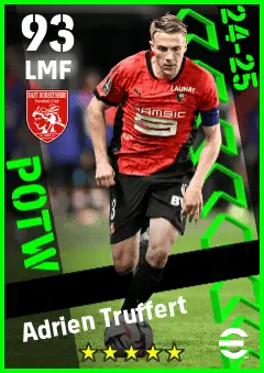 Adrien Truffert eFootball 2026 player card — 93 OVR LMF