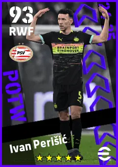 Ivan Perisic eFootball 2026 player card — 93 OVR RWF