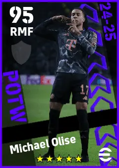 Michael Olise eFootball 2026 player card — 95 OVR RMF